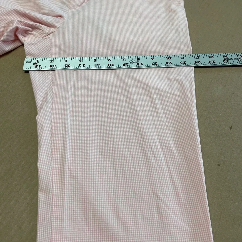 Ralph Lauren Sport Sz 10 Pink Gingham Check Cropped Pants‎ Stretch Golf Preppy